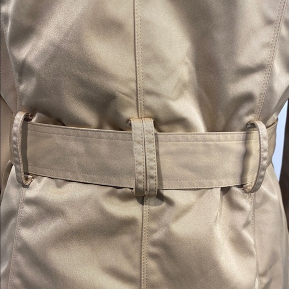 Fashion Nova Trench Coat Warming My Heart Faux Fur Lined Fleece Khaki Tan Large - Picture 8 of 15